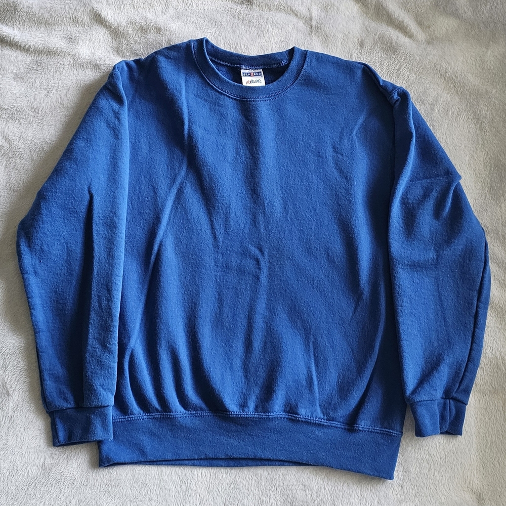 Jerzees Boy's Crewneck Sweatshirt in Vibrant Blue